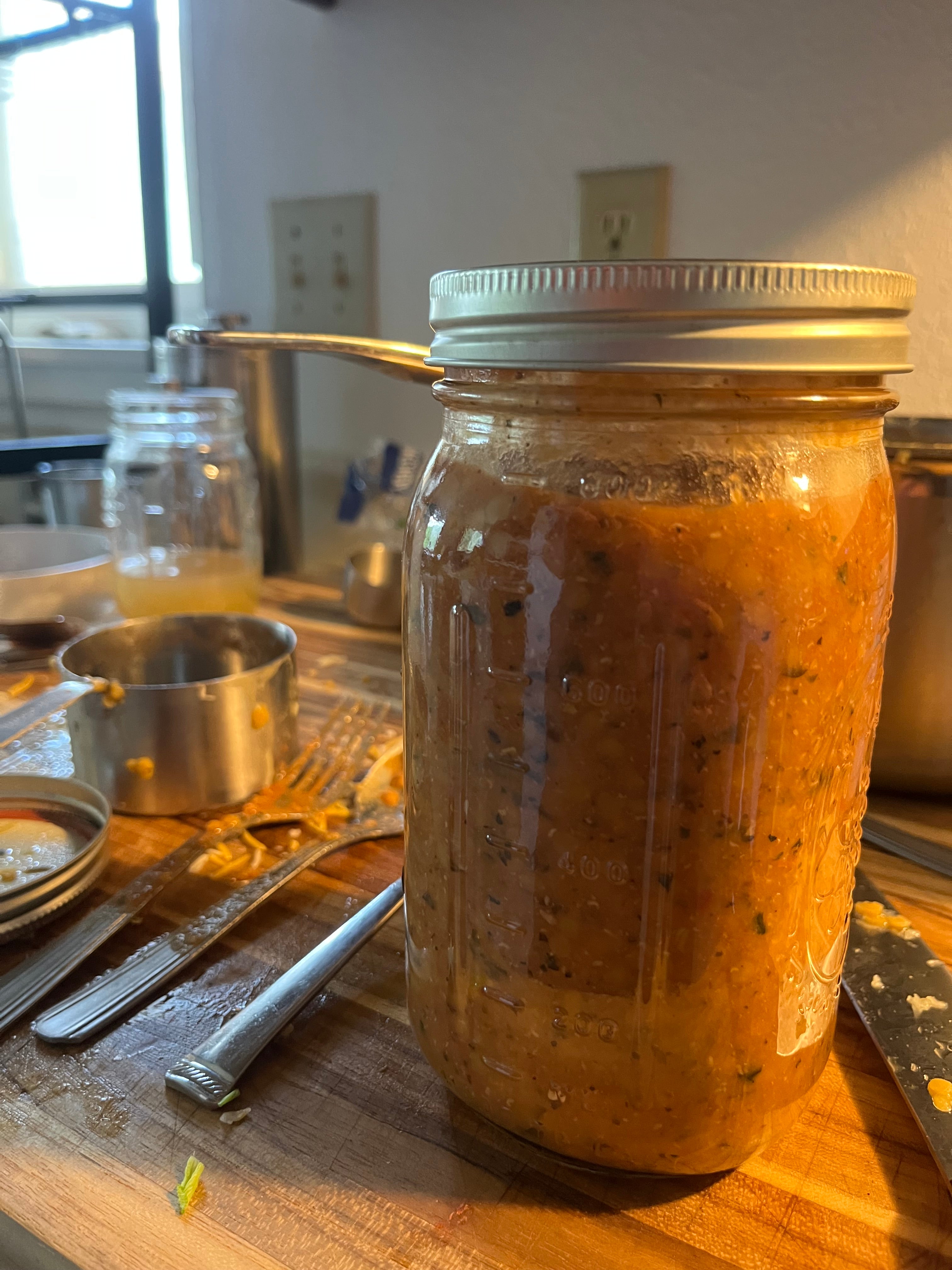 Red Lentil Pasta Sauce with Nettle and Lemon Balm